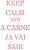 SRA-202 FRASE PARA AVENTAL KEEP CALM 19X28 - Imagem 1