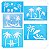 SRA-509 KIT 5 STENCILS PRAIA - Imagem 1