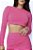 Top Manga Longa Lurex Rosa Pink - Imagem 1