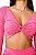 Top Valence Manga Longa Lurex Rosa Pink - Imagem 1