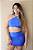 Mini Saia Canelado Azul - Imagem 1