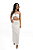 Saia Longa Fenda Drapeada Off White - Imagem 1