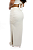 Saia Longa Fenda Drapeada Off White - Imagem 4