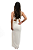 Saia Longa Fenda Drapeada Off White - Imagem 3