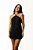 Vestido Curto Nete Crepe Textura Preto - Imagem 4