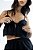Top Decote Babado Crepe Textura Preto - Imagem 3