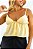 Top Decote Babado Crepe Textura Amarelo - Imagem 6