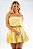 Vestido Verona Crepe Textura Amarelo - Imagem 1