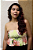 Top Lastex Babado Floral Neon - Imagem 1