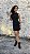Vestido Gola Alta Textura Preto - Imagem 5