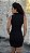 Vestido Gola Alta Textura Preto - Imagem 6