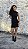 Vestido Gola Alta Textura Preto - Imagem 7