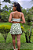 Short Saia Floral Verde - Imagem 3