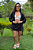 Short Saia Envelope Risca Preto - Imagem 2