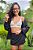 Short Saia Envelope Risca Preto - Imagem 3
