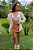 Short Saia Envelope Risca Marrom - Imagem 2