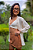 Short Saia Envelope Risca Marrom - Imagem 3