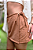 Short Saia Envelope Risca Marrom - Imagem 5