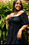 Vestido Lastex Ombro a Ombro Textura Preto - Imagem 3