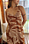 Vestido Lorena Longo Estampado Marrom - Imagem 4