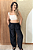 Calça Reta Textura Preto - Imagem 6