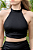 Top Frente Única Lurex Preto - Imagem 1