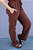 Calça Reta Textura Marrom - Imagem 5