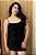 Vestido Básico Lurex Preto - Imagem 1