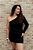 Vestido Cereja Manga Longa Lurex Preto - Imagem 6
