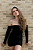 Vestido Sem Alça Lurex Preto - Imagem 1