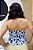Top Lastex Babado Floral Azul - Imagem 3