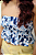 Top Lastex Babado Floral Azul - Imagem 2