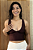 Blusa Decote Alça Larga Cacau - Imagem 3