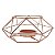 Castiçal Porta Vela Aramado Rose Gold Geométrico Decoração - Imagem 4