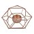 Castiçal Porta Vela Aramado Rose Gold Geométrico Decoração - Imagem 5