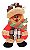 Kit 2 Bonecos De Neve Pendente Tecido E Guizo Enfeite Natal - Imagem 4