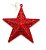Kit 8 Estrelas Vazada Com Glitter Vermelha 8 cm Pendente Natal - Imagem 2