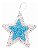 Kit 4 Estrelas Brilhante Pendente Colorida 9,5cm Para Árvore Natal - Imagem 2