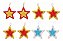 Kit 4 Estrelas Brilhante Pendente Colorida 9,5cm Para Árvore Natal - Imagem 4