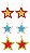 Kit 4 Estrelas Brilhante Pendente Colorida 9,5cm Para Árvore Natal - Imagem 5