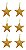 Kit 6 Estrelas Pendente Dourada Glitter 11cm Para Árvore De Natal - Imagem 1