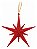 Kit 6 Estrelas Pendente Glitter Vermelha Para Árvore Natal - Imagem 4