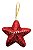 Kit 4 Estrelas Pendente Vermelha 10cm Palavra Amor Fé Paz Natal - Imagem 4