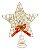 Estrela Ponteira Dourada De Metal Para Árvore De Natal 18 Cm - Imagem 1