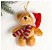 Urso Pelúcia Natalino Marrom Enfeite Pendente Para Árvore Natal 15 Cm - Imagem 1