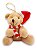 Urso Pelúcia Natalino Marrom Enfeite Pendente Para Árvore Natal 15 Cm - Imagem 4