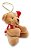 Urso Pelúcia Natalino Marrom Enfeite Pendente Para Árvore Natal 15 Cm - Imagem 3