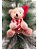 Urso Pelúcia Natalino Marrom Enfeite Pendente Para Árvore Natal 15 Cm - Imagem 5