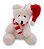 Urso Pelúcia Natalino Branco Enfeite Pendente Para Árvore Natal 15 Cm - Imagem 3