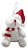 Urso Pelúcia Natalino Branco Enfeite Pendente Para Árvore Natal 15 Cm - Imagem 1